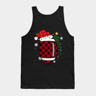 Buffalo Red Plaid Football Christmas Sport Xmas Pajama Tank Top